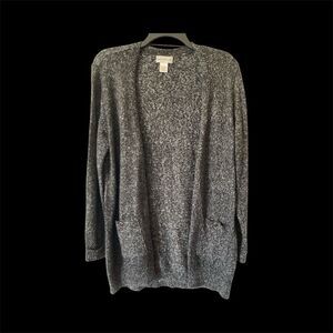 Rebecca Malone Cardigan Women’s Large WL Black/Gray W/ Pockets Warm Excellent